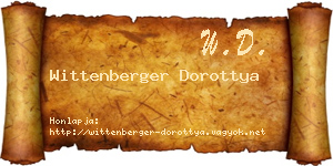 Wittenberger Dorottya névjegykártya